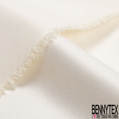 Twill de soie uni blanc discret