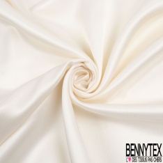 Twill de soie uni blanc discret