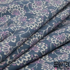 Coupon 3m fibranne coton viscose paschmina rayure verticale blanc optique fond éclipse totale
