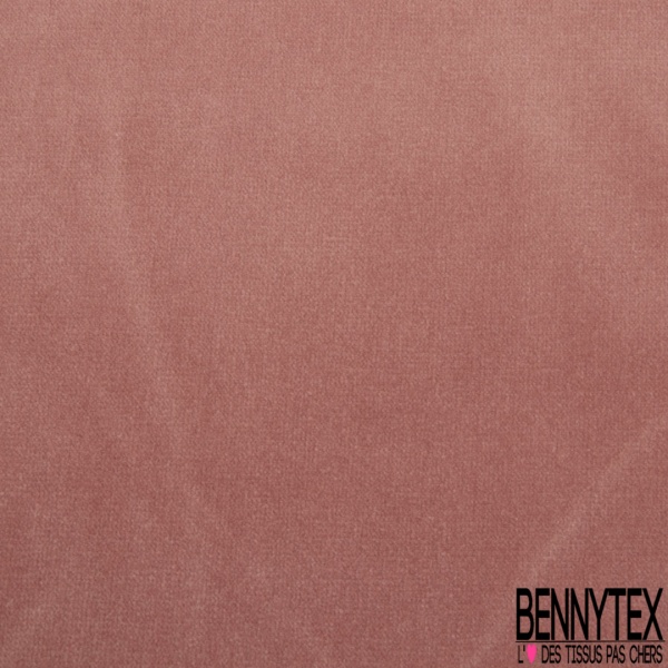 Coupon 3m Velours lisse ras coton d'ameublement uni sable du désert