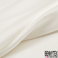 Twill de soie lourd uni blanc cassé petite laize