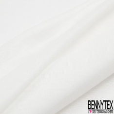 Coupon 3m Jersey polyester fin uni blanc optique