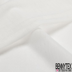 Coupon 3m Jersey polyester fin uni blanc optique