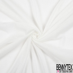 Coupon 3m Jersey polyester fin uni blanc optique