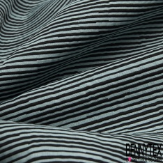 Jacquard imprimé chiné bleu très vif noir