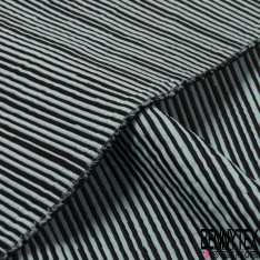 Jacquard imprimé chiné bleu très vif noir