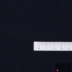 Coupon 3m Laine froide tailleur uni bleu insigne