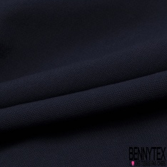 Coupon 3m Laine froide tailleur uni bleu insigne