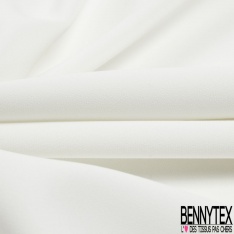 Coupon 3m double crêpe polyester uni blanc optique
