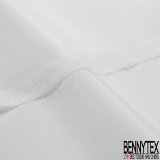 Voile Crêpe de chine de soie uni blanc discret petite laize