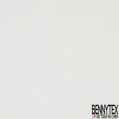 Twill de soie lourd uni blanc cassé