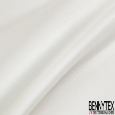 Twill de soie lourd uni blanc cassé