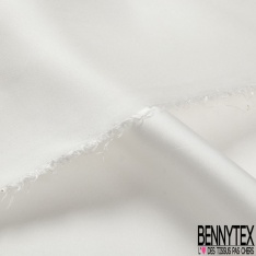 Twill de soie lourd uni blanc cassé