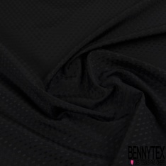 Crêpe de soie jacquard rectangle ton sur ton noir petite laize