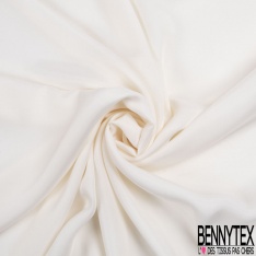 Twill crêpe de soie uni blanc cassé petite laize