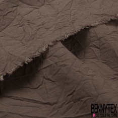 Coupon 3m Coton polyester froissé uni gland