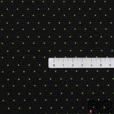 Jacquard polyester coton motif plumetis or fond gris métal texturé