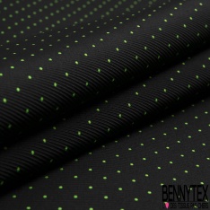 Jacquard polyester coton motif plumetis or fond gris métal texturé