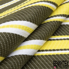 Jacquard laine chiné noir blanc discret taupe givré lurex argent