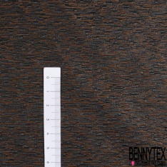 Jacquard polycoton noir lurex noir