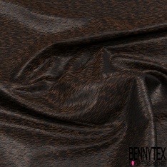 Jacquard polycoton noir lurex noir
