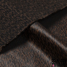 Jacquard polycoton noir lurex noir