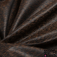 Jacquard polycoton noir lurex noir