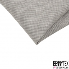 Coupon 3m coton tissé teint fin motif tartan bleu charron chocolat fond beige pastel