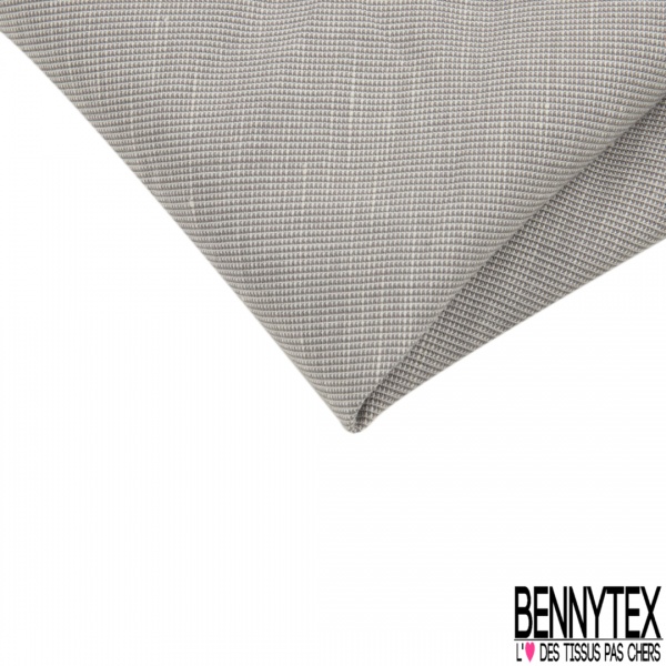 Coupon 3m coton tissé teint fin motif tartan bleu charron chocolat fond beige pastel