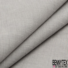 Coupon 3m coton tissé teint fin motif tartan bleu charron chocolat fond beige pastel