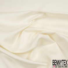 Twill de soie uni blanc discret