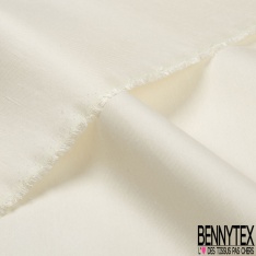 Twill de soie uni blanc discret