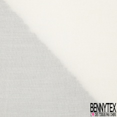Twill de soie uni blanc cassé