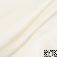 Twill de soie uni blanc cassé
