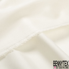 Twill de soie uni blanc cassé