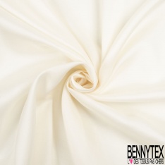Twill de soie uni blanc cassé
