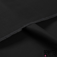 Coupon 3m Laine froide tailleur rigide uni noir