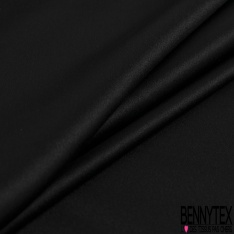 Satin lourd polyester viscose de luxe uni noir bleuté