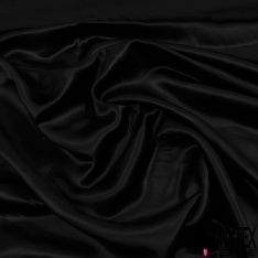 Satin viscose uni noir profond
