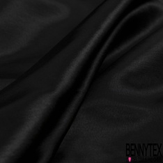 Satin viscose uni noir profond