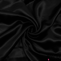 Satin viscose uni noir profond