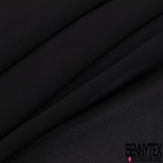 Coupons de 3m de mousseline polyester motif floral ton sur ton blanc optique