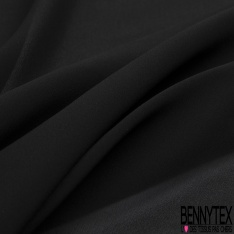 Mousseline de soie georgette uni noir