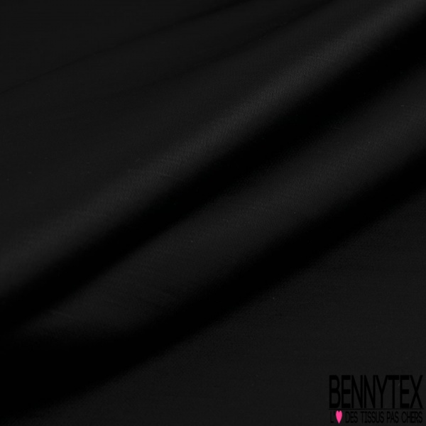 Satin de soie sauvage organza manéable uni noir profond