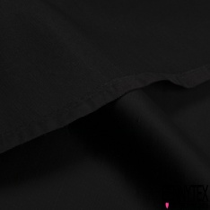 Satin de soie sauvage organza manéable uni noir profond