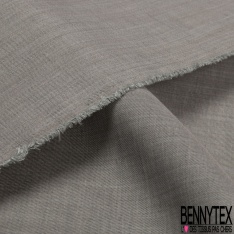 Toile de coton lourde élasthanne chiné souris anthracite