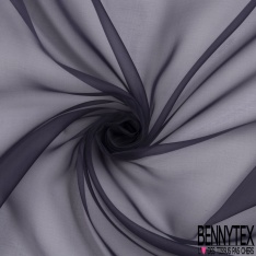 Organza de soie uni chocolat