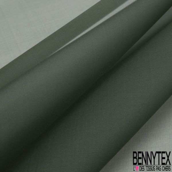 Organza de soie uni vert bouteille