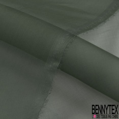 Organza de soie uni vert bouteille