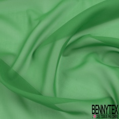 Organza de soie uni blanc optique